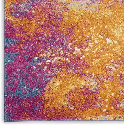 Rynx | Nourison Passion Bohemian Abstract Sunburst 1'10" x 6' Support rug, (6' Runner)