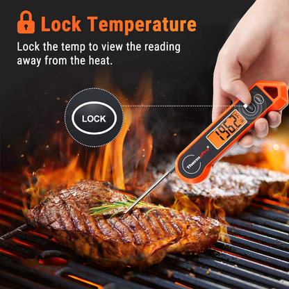 Rynx | ThermoPro TP19H Waterproof Digital Meat Thermometer for Grilling with Ambidextrous Backlit and Motion Sensing Kitchen Cooking Thermometer for BBQ Grill Smoker Oil Fried Candy Thermometer