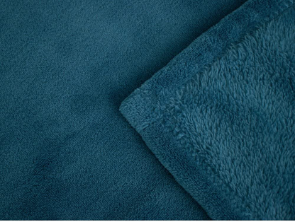 Rynx | Deluxe Cozy Sherpa or Fleece Adult Portable 70" Blanket with Sleeves for Men & Women