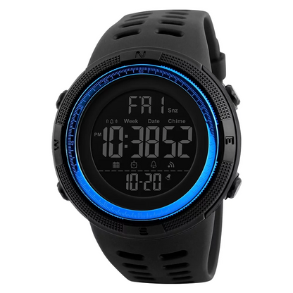 Rynx | Men's Waterproof Digital Sports Watch, Alarm, Backlight, Classic Large Dial