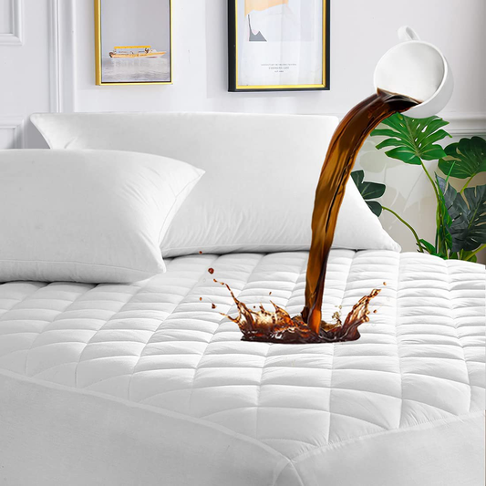 Rynx | UNILIBRA 100% Waterproof Quilted Mattress Protector Twin XL Size, 6''-19'' Deep Pocket Mattress Protector, Breathable, Hole Cotton Alternative Filling Mattress Top Material