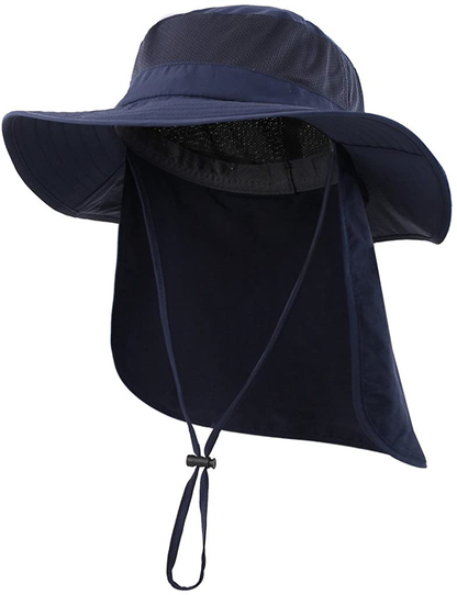 Rynx | Outdoor UPF50+ Mesh Sun Hat Wide Brim Fishing Hat with Neck Flap