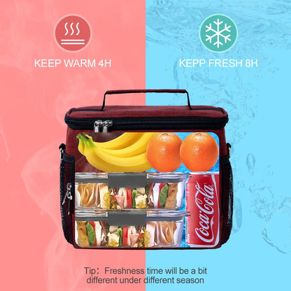 Rynx | Insulated Lunch Bag For Women/ Some - Reusable Lunch Box For Office Work School Picnic Beach - Leakproof Cooler Bag Freezable Lunch Bag With Adjustable Sling For Kids/Adults - Stone Grey