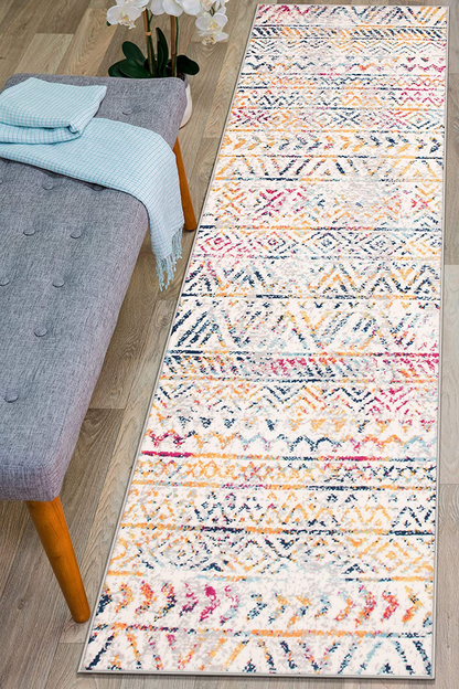 Rynx | Rugshop Geometric Bohemian Design Runner Rug 2' X 7' Multi