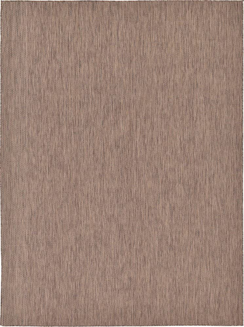 Rynx | Unique Loom Solid Collection Casual Transitional Indoor and Outdoor Flatweave Runner Rug, 2' 7" x 12', Marine Blue/Light Blue