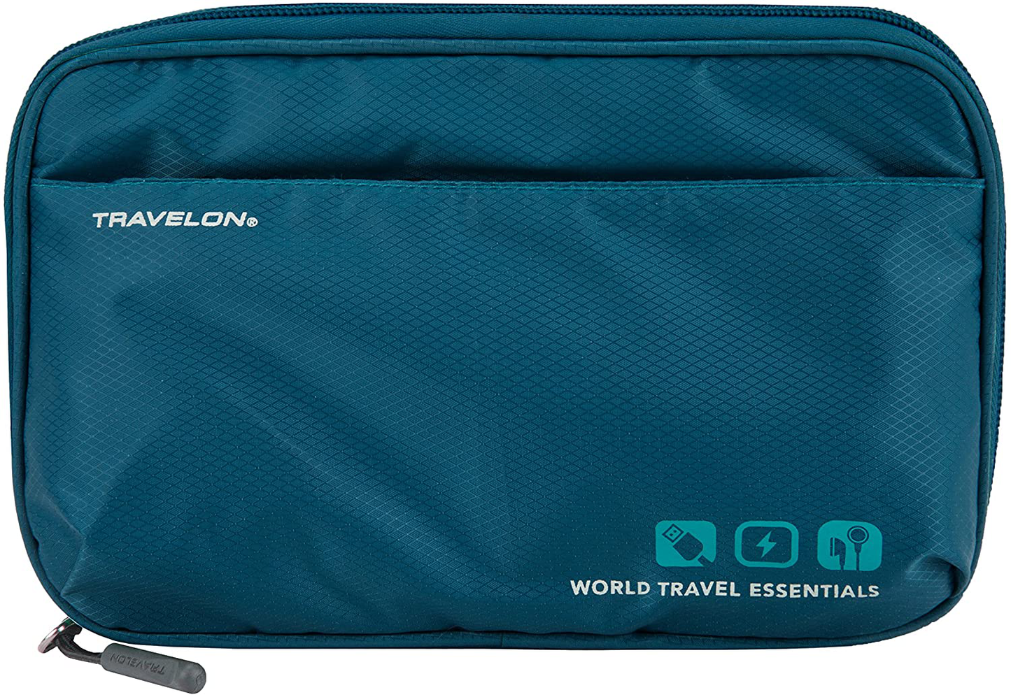 Rynx | Travelon World Travel Essentials Tech Organizer, Peacock Teal, One Size