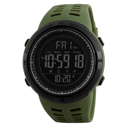 Rynx | Men's Waterproof Digital Sports Watch, Alarm, Backlight, Classic Large Dial