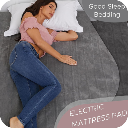 Rynx | Heated mattress protector 5 heat levels double control with 10 hours automatic off