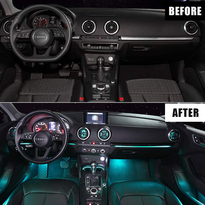 Rynx | SUNPIE Car Interior Light, Car Strips Light with App and Remote Control Waterproof LED Atmosphere Car Light Comes with 48 LED Chip 8.8ft Length Indoor Light with DC 12V Car Charger Sync to Music