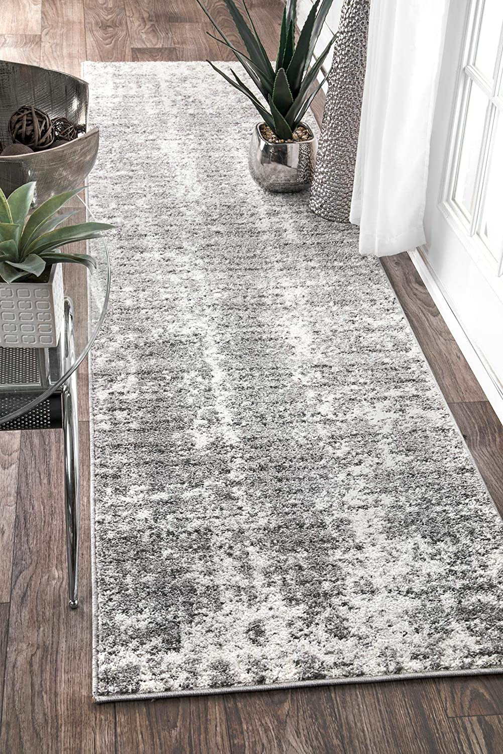 Rynx | nuLOOM Misty Shades Deedra Runner Rug, 2' 6" x 12', Gray