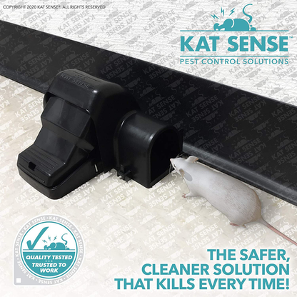 Rynx | Cat Sense Covered Rat and Oak Trap, Prevents Accidental Triggering with Tunneling Design, Quick Humane Death, Indoor and Outdoor Mouse Snap Traps