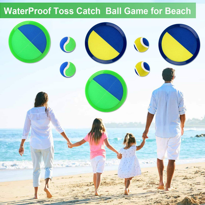 Rynx | Jalunth Ball Catch Set Games Toss Paddle - Beach Toys Back Yard Outdoor Lawn Backyard Throw Sticky Set Age 3 4 5 6 7 8 9 10 11 12 Years Old Boys Girls Kids Adults Family Outside Easter Gifts Green