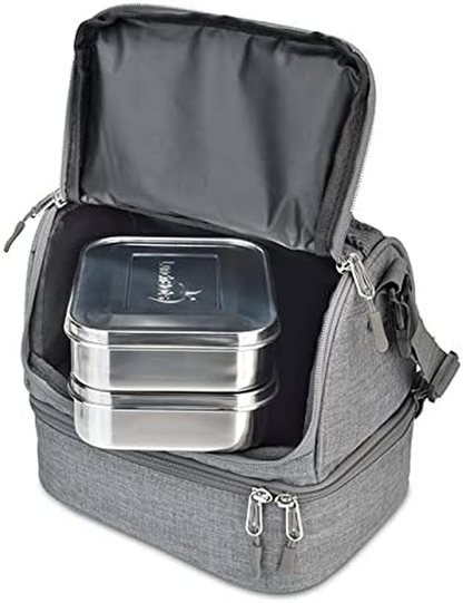 Rynx | Lunchbots Duplex Insulated Lunch Bag - Double Section Design Fits Lunchbots Uno, Duo, Trio, Quad, Rounds, Bento Cinco Perfect - Spacious Thermal Lunch Bag For Kids And Adults - Royal Blue