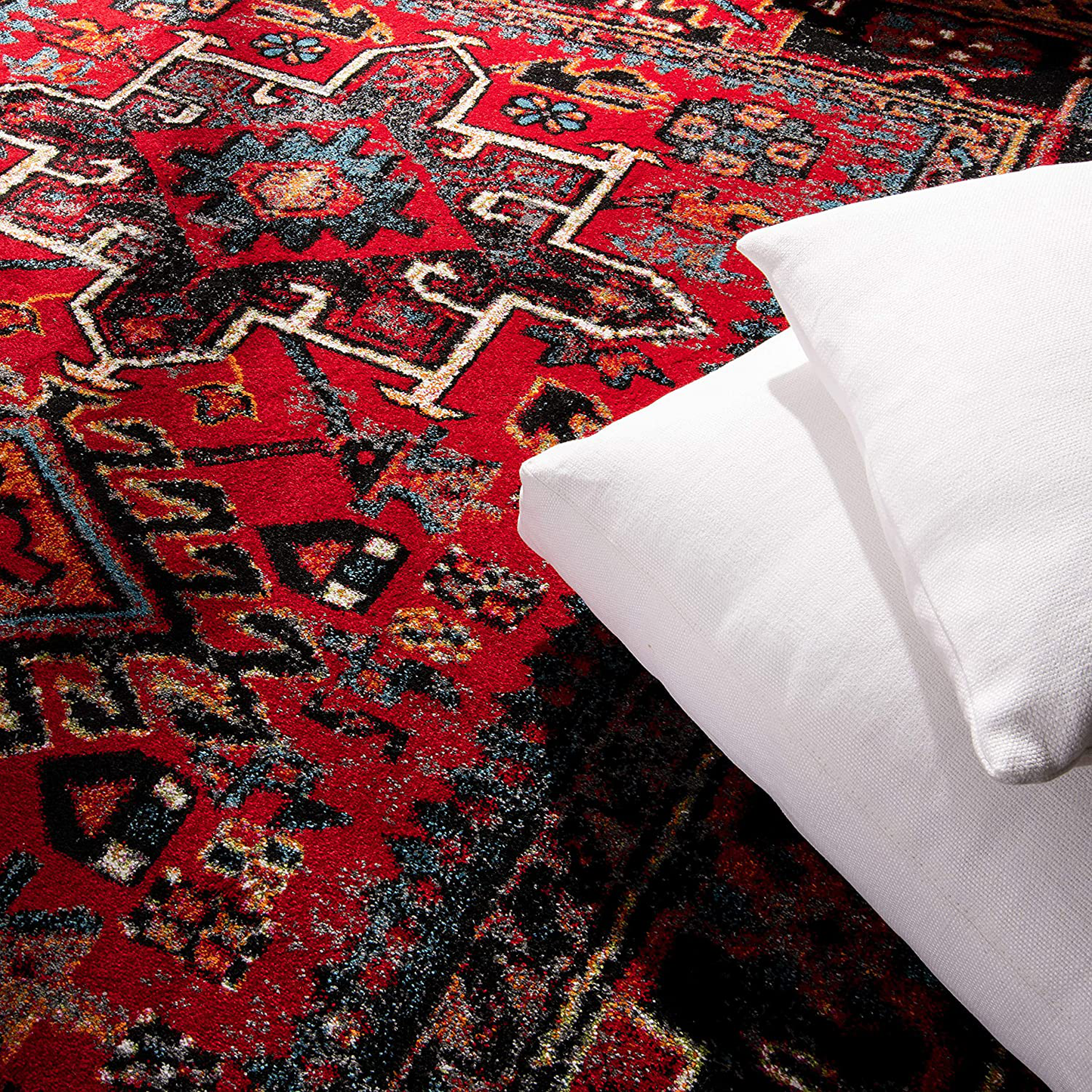 Rynx | Safavieh Vintage Hamadan Collection VTH211A Oriental Traditional Persian Non-Shedding Stain Resistant Living Room Bedroom Area Rug, 2'7" x 5', Red / Multi