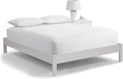 Rynx | Serta Perfect Sleeper Basic Comfort mattress protector, air dry moisture wicking, microfiber filling, Scotchgard stain protection, antimicrobial odor protection, cooling, queen, white