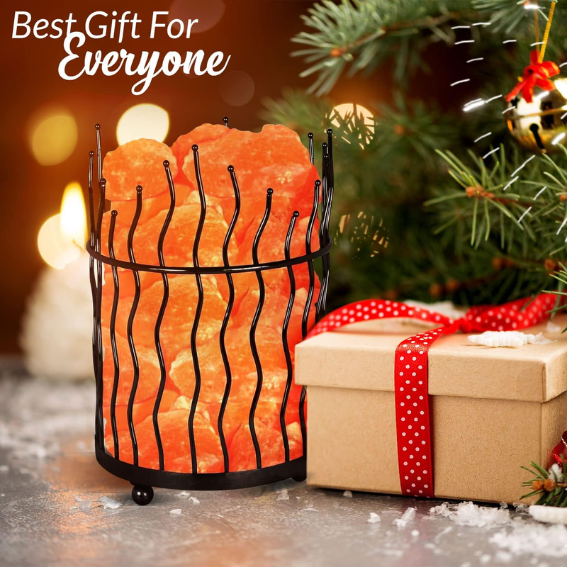 Rynx | Himalayan Salt Basket Lamp - Amber Glow