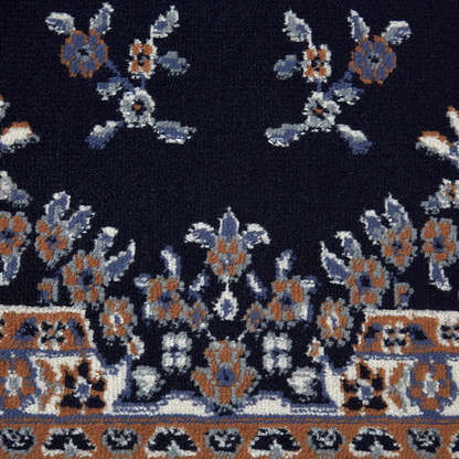 Rynx | Home Dynamix Premium Sakarya Traditional Medallion Border Area Rug, Navy Blue, 3'7"X5'2" Rectangle