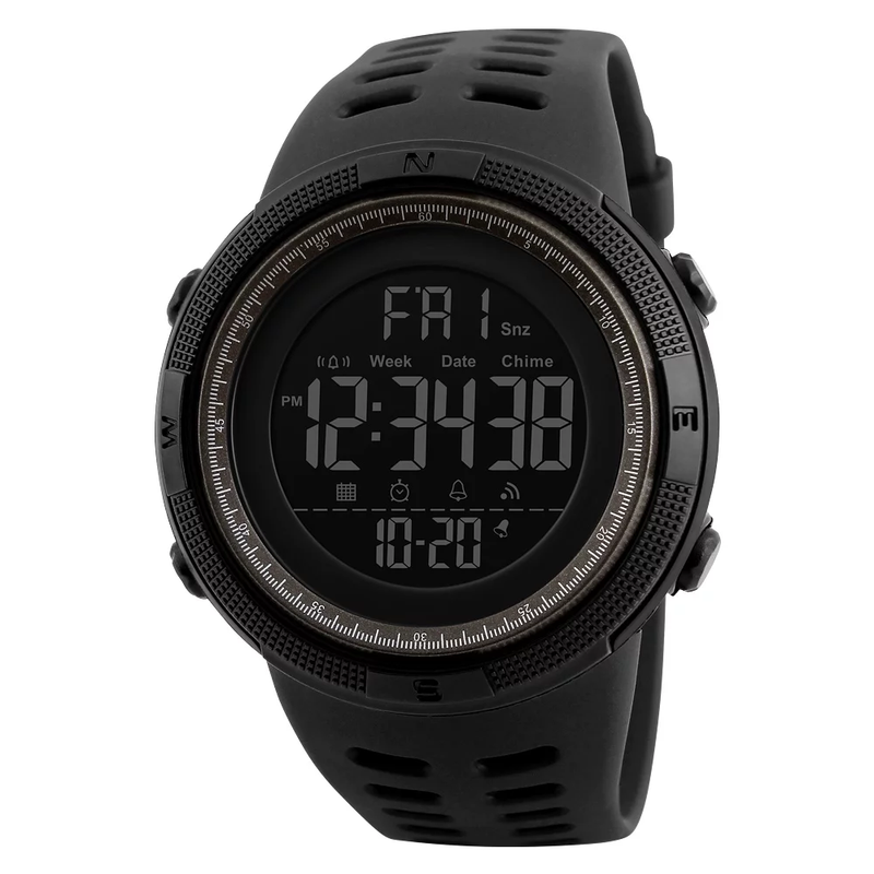 Rynx | Men's Waterproof Digital Sports Watch, Alarm, Backlight, Classic Large Dial