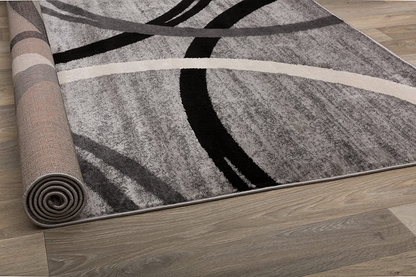 Rynx | Rugshop Modern Wavy Circles Design Area Rug 3'3" x 5' Blue