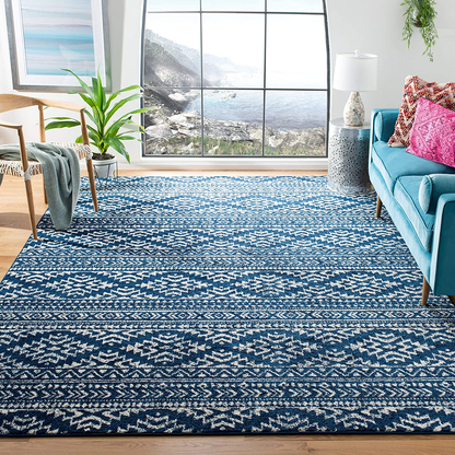 Rynx | Safavieh Tulum Collection TUL272F Moroccan Boho Tribal Non-Shedding Stain Resistant Living Room Bedroom Runner, 2' x 13', Light Gray / Ivory