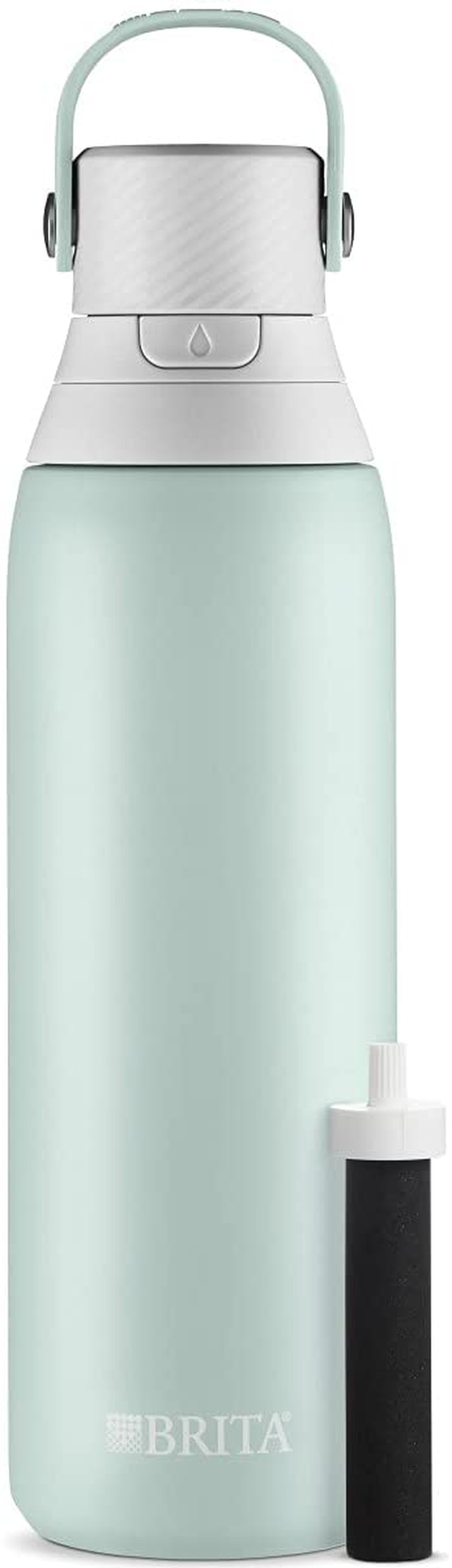 Rynx | Brita Stainless Steel Water Filter Bottle, Stainless Steel, 20 Ounce, 1 Piece