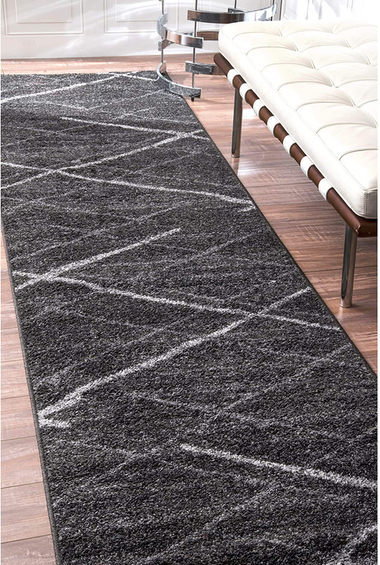 Rynx | nuLOOM Thigpen Modern Runner Rug, 2' x 6', Dark Gray