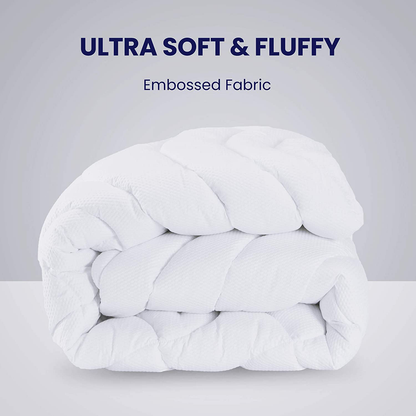 Rynx | SLEEP ZONE Premium Mattress Protector Cooling Overfilled Fluffy Soft Topper Zone Design Up to 21 inches Deep Pocket with Athletic Quality Elastic Skirt, White, Queen