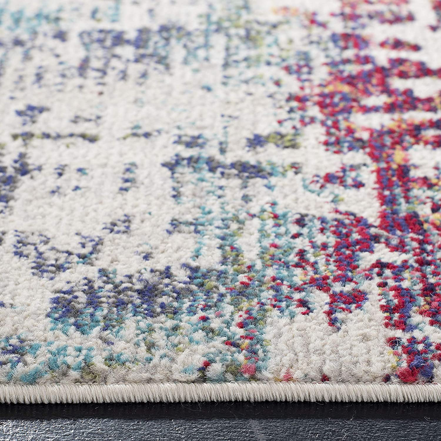 Rynx | Safavieh Madison Collection MAD469A Modern Abstract Non-Shedding Living Room Bedroom Accent Area Rug, 4' x 6', Blue / Green