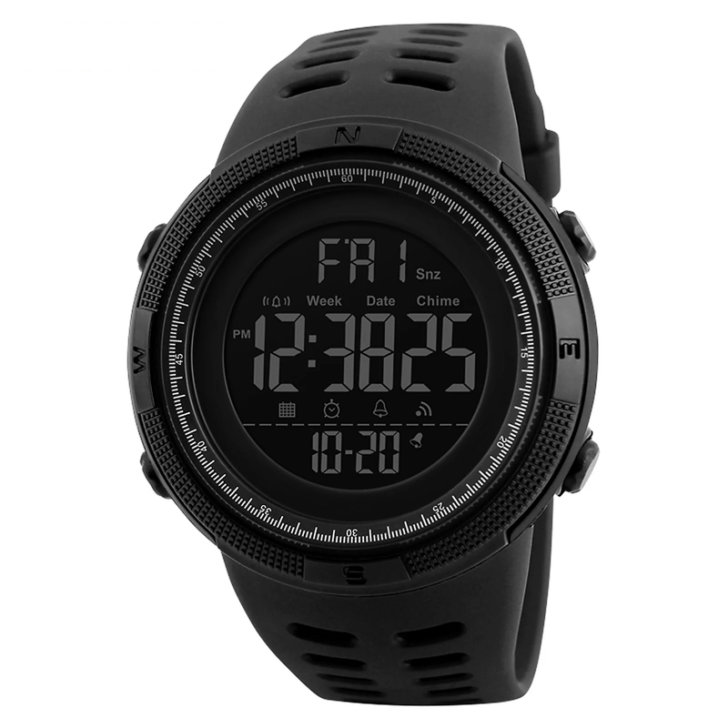 Rynx | Men's Waterproof Digital Sports Watch, Alarm, Backlight, Classic Large Dial