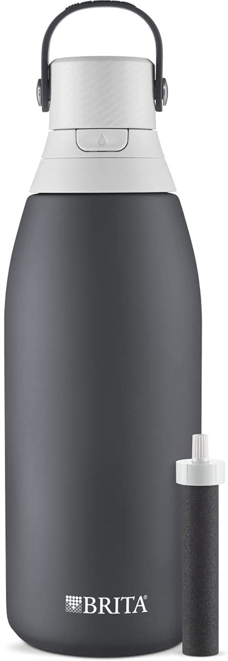 Rynx | Brita Stainless Steel Water Filter Bottle, Stainless Steel, 20 Ounce, 1 Piece