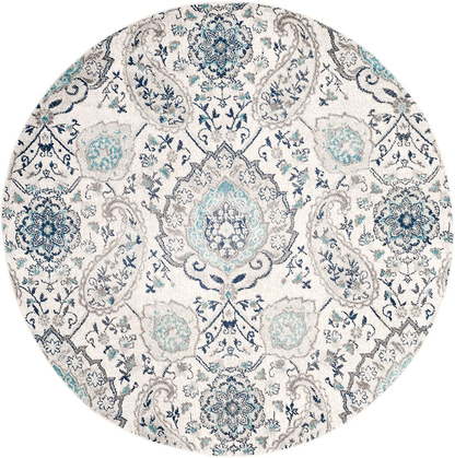 Rynx | Safavieh Madison Collection Mad600c Boho Chic Glam Paisley Non-Shedding Living Room Bedroom Accent Area Rug, 4' X 6', Cream / Light Gray