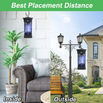 Rynx | Homesuit Bug Zapper 15W for Outdoor and Indoor, High Power 4000V Electric Mosquito Trap, Waterproof Insect Fly Catcher Outdoor, Electric Light Bulb Lamp for Home Backyard Terrace