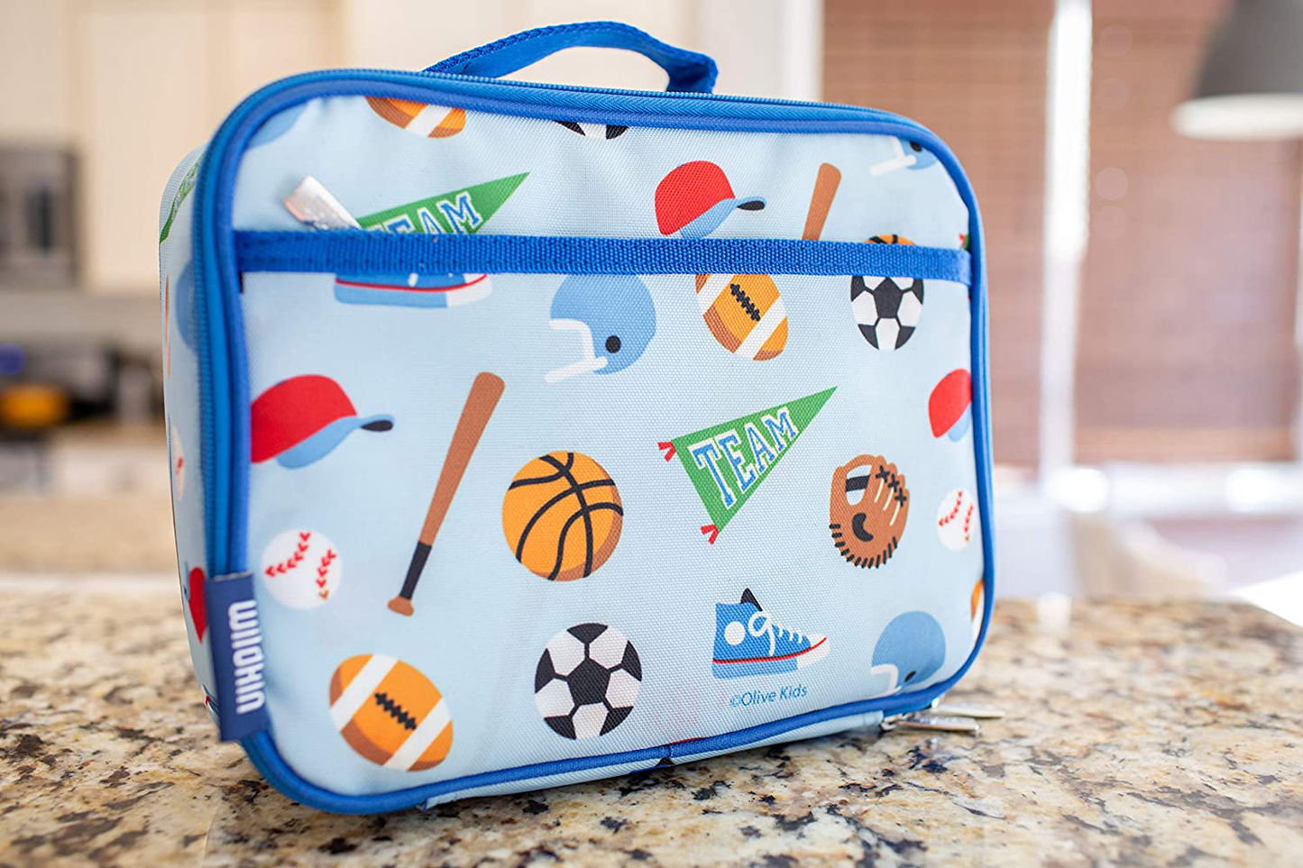Rynx | Wildkin Kids Insulated Lunch Box for Boys and Girls, Perfect Size for Packing Warm or Cold Snacks for School and Travel, Mom's Choice Award Winner, BPA-free, Olive Kids (Dinosaur Land)