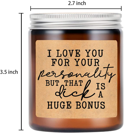 Rynx | LEADO Lavender Scented Candle - Fun Gifts for Men, Gifts for Him - Gifts for Spouse, Boyfriend Gifts - Cheeky Anniversary, Christmas Gifts, Birthday Gifts for Men, Husbands, Boyfriends, Fiancés, Friends