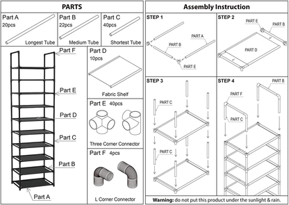 Rynx | fiducial home 10 tier shoe rack 20-25 pairs sturdy shoe rack