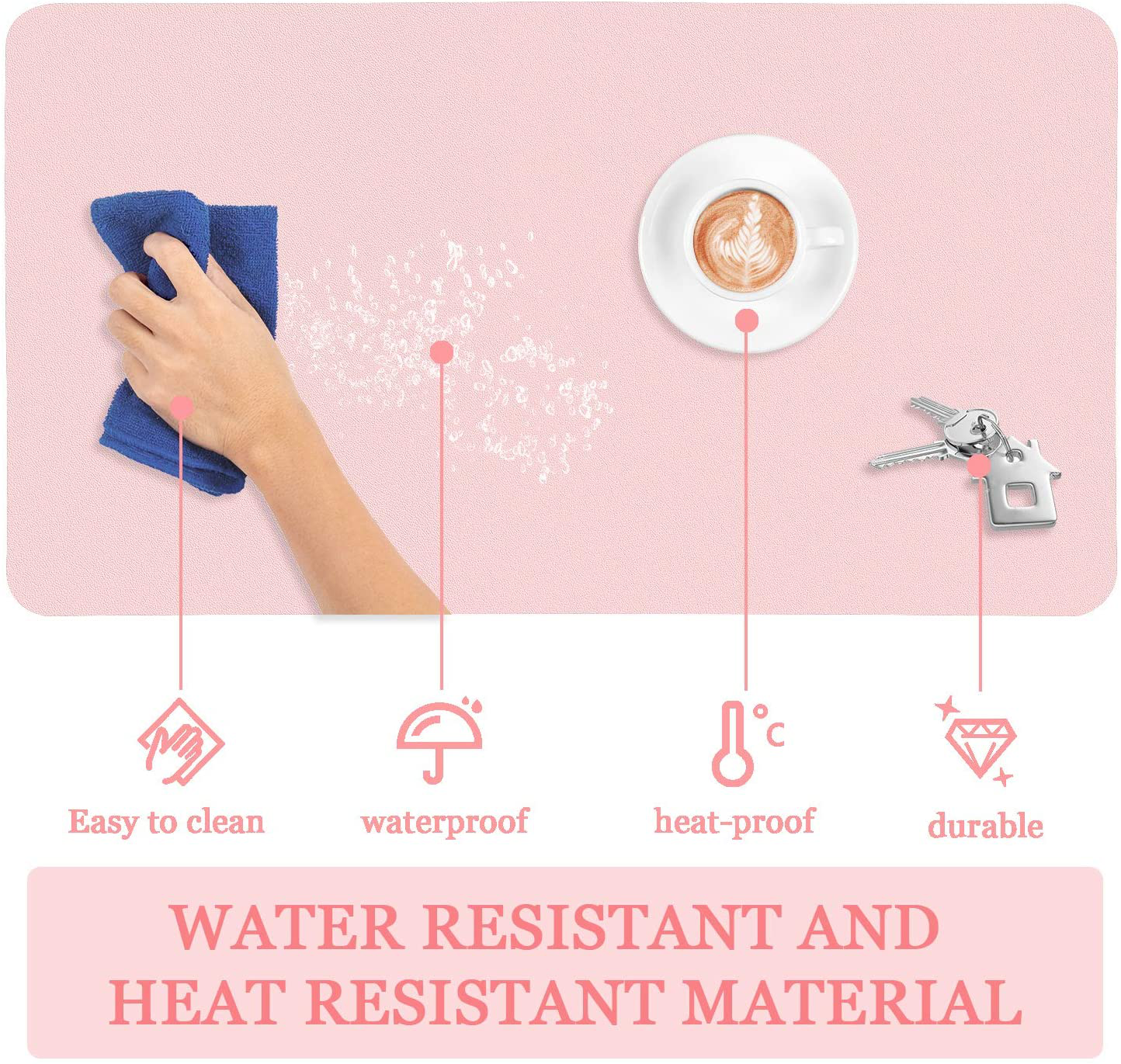 Rynx | Desk Pad Protector, Anti-Slip Thin Mouse Pad For Computers, Office Desk Accessories Laptop Waterproof Desk Protector For Office Decor And Home