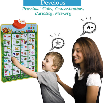 Rynx | Just Smarty Interactive Abcs and 123s Learning Poster, Blue