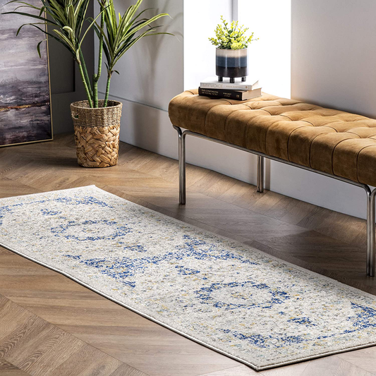 Rynx | nuLOOM Paisley Verona Vintage Persian Runner Rug, 2' 8" x 12', Blue