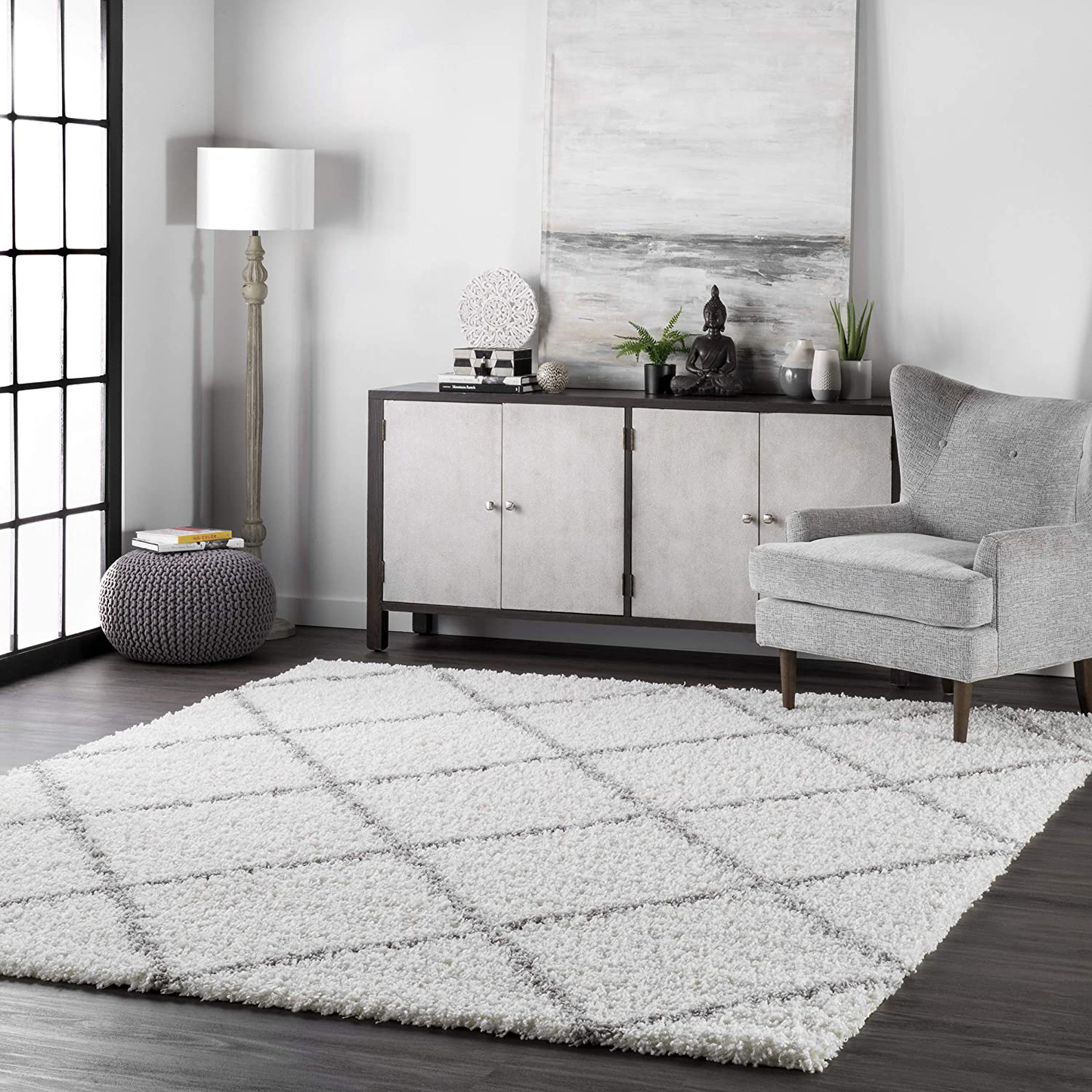 Rynx | nuLOOM Tess Cozy Soft & Plush Modern Accent Rug, 2' x 3', White
