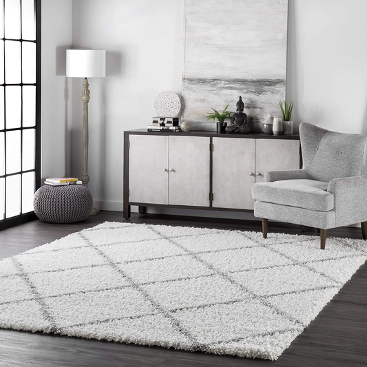 Rynx | nuLOOM Tess Cozy Soft & Plush Modern Accent Rug, 2' x 3', White