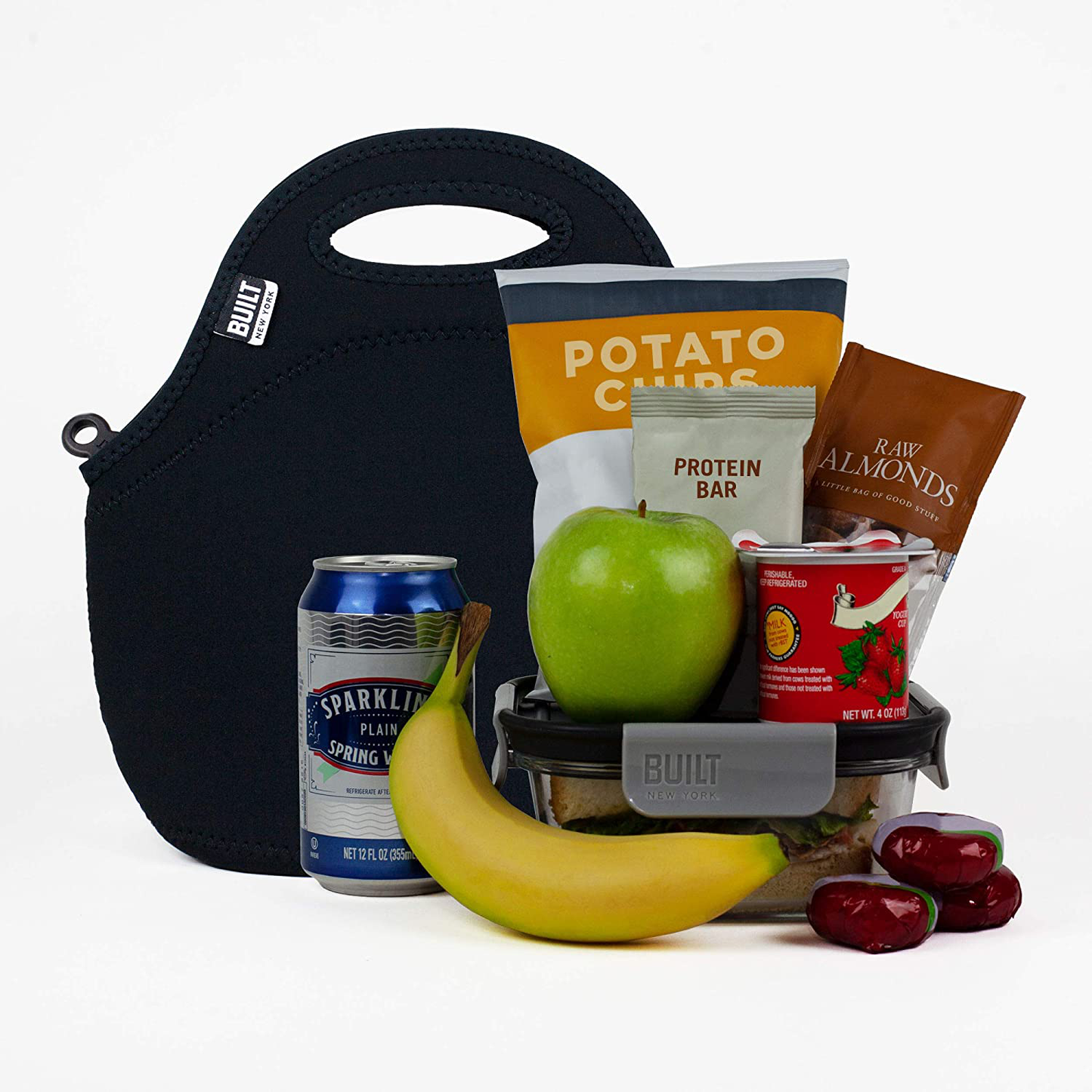 Rynx | Built Gourmet Holiday Soft Neoprene Lunch Tote Bag - Lightweight, Insulated And Reusable Midnight Botanical 5227640