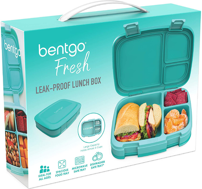 Rynx | Bentgo Fresh – Leak-proof, Versatile 4-compartment Bento-style Lunch Box With Removable Divider, Portion-controlled Meals For Teens And Adults On The Go – BPA-free, Food-safe Materials (Red)