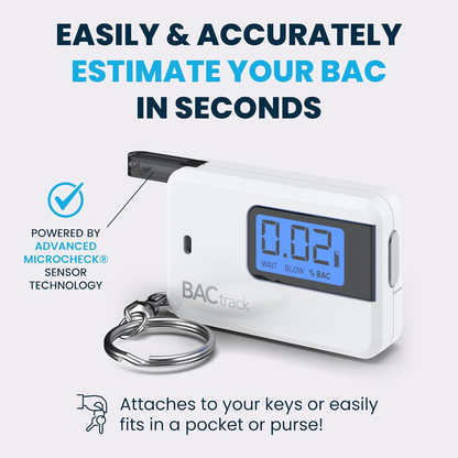 Rynx | Keychain Alcohol Meter - Ultra-Portable Pocket Keychain Alcohol Tester for Personal Use