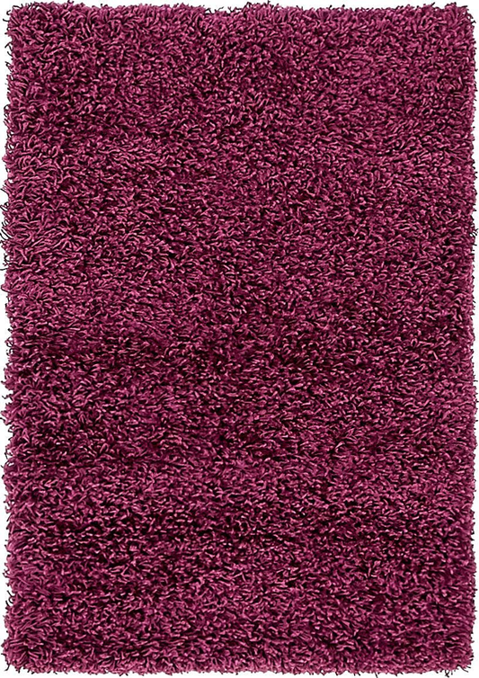 Rynx | Unique Loom Solo Solid Shag Collection Area Modern Plush Rug Lush & Soft, 2' 2 x 3' 0, Eggplant Purple
