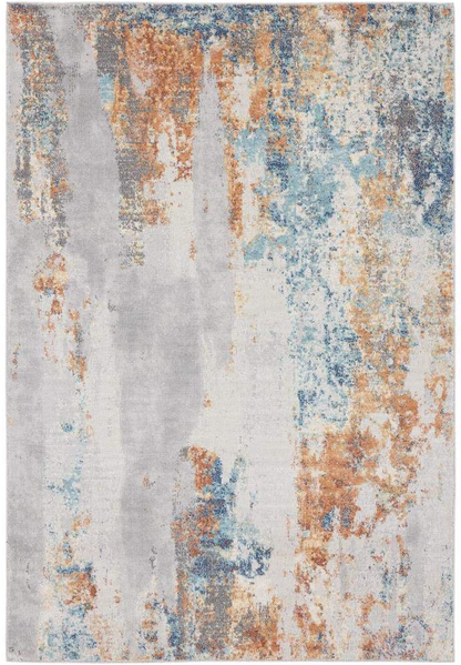Rynx | Luxe Weavers Rugs – Victoria Modern Area Rugs with Abstract Patterns 9084 – Medium Pile Area Rug, Light Blue / 4 x 5