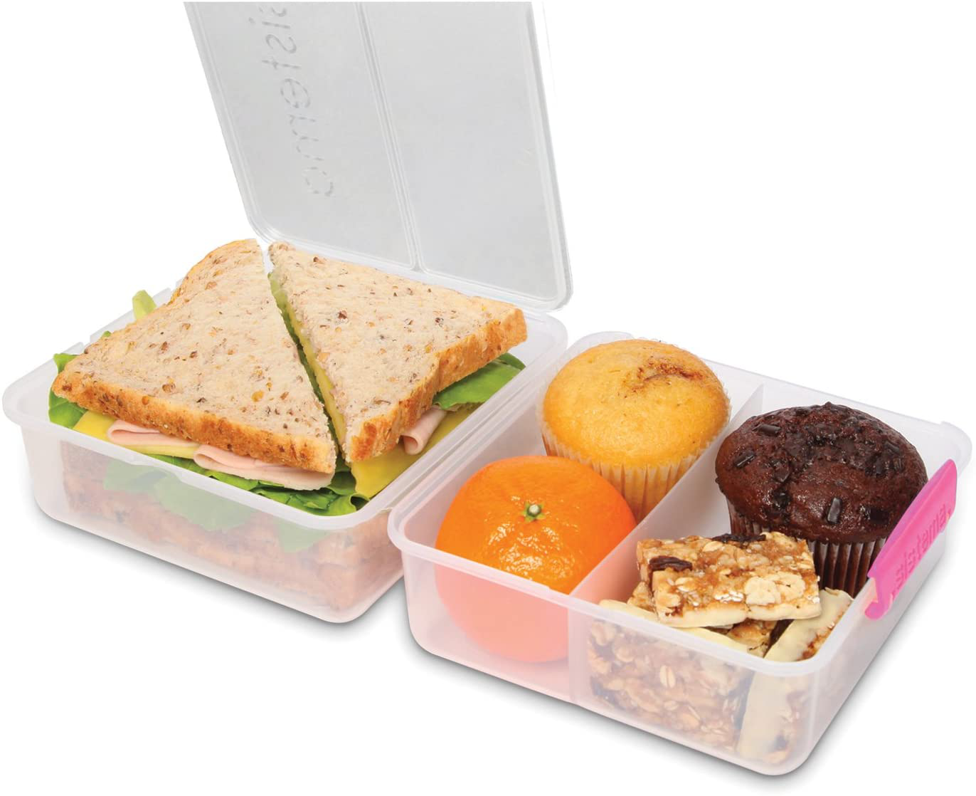 Rynx | Sistema To Go Kids Lunchboxes & Meal Containers | 2 Twist 'N' Sip Kids Water Bottles, 2 Lunch Cube Max With Dividers & 2 Leakproof Yoghurt Cups | Bpa-Free