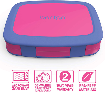 Rynx | Bentgo Kids Brights – Leakproof, 5-compartment Bento-style Kids Lunchbox – Ideal Portions For Ages 3 To 7 – BPA-free, Dishwasher Safe, Food-safe Materials (Citrus Yellow)
