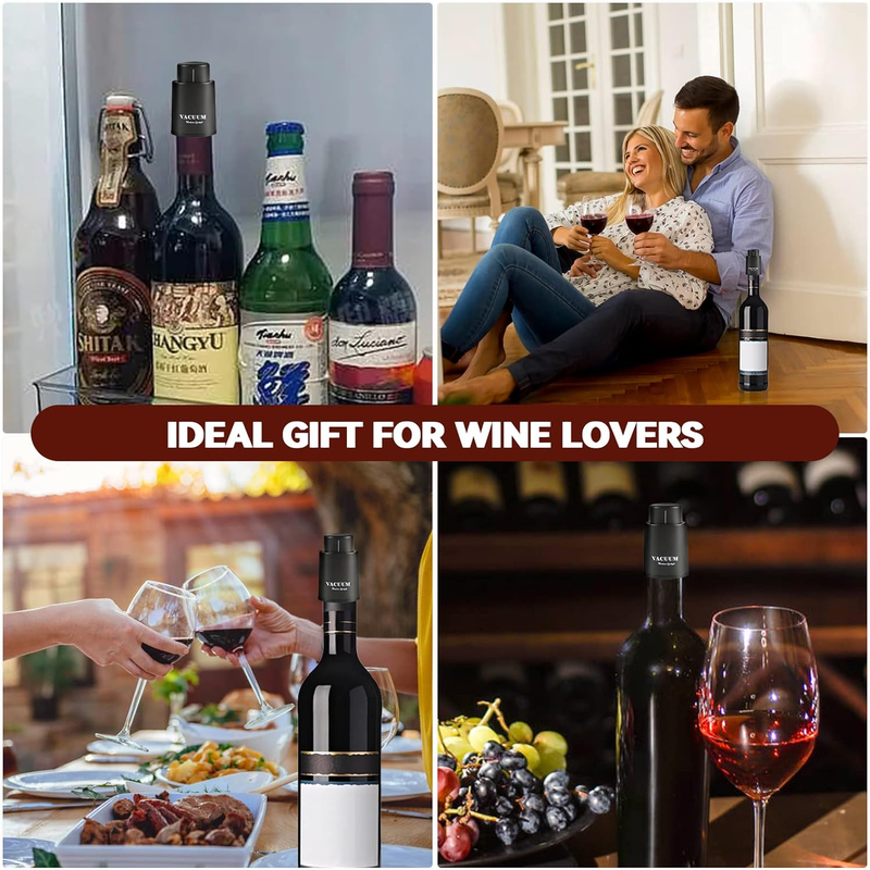 Rynx | Set of 2 wine bottle stoppers, genuine vacuum wine bottle stoppers - reusable
