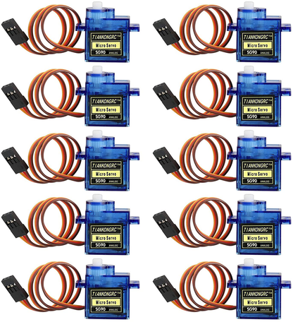 Rynx | 10Pcs SG90 9g Micro Servos for RC Robot Helicopter Plane Control Car Boat