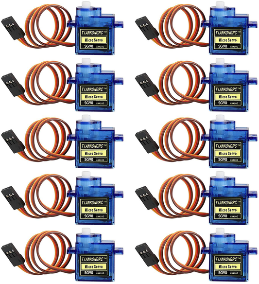 Rynx | 10Pcs SG90 9g Micro Servos for RC Robot Helicopter Plane Control Car Boat